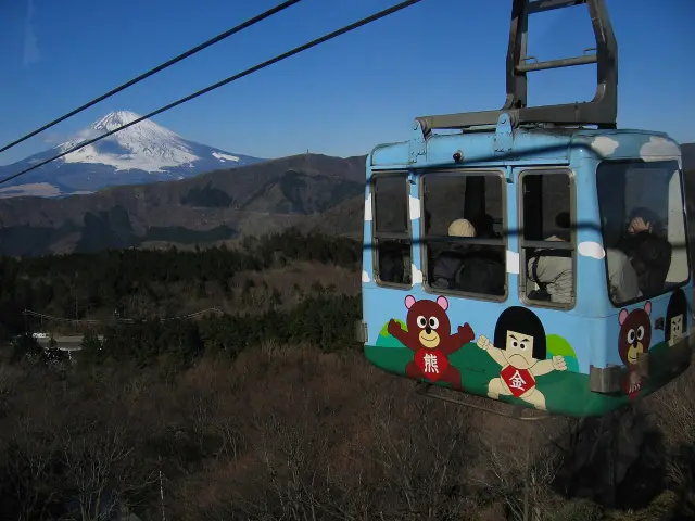 Hakone ropeway with Fuji behind